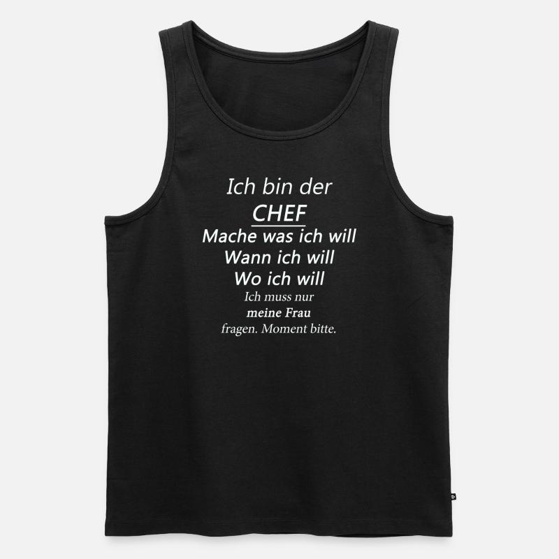 Chef - Männer Premium Bio Tank Top - Schwarz