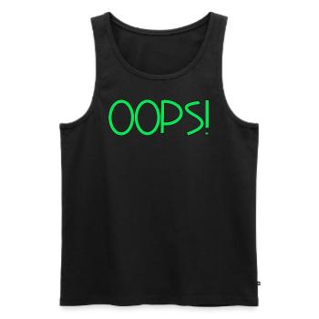 Oops!... 1/2 - Männer Premium Bio Tank Top - Schwarz - Vorne - AI Model Male 178 light (178cm)