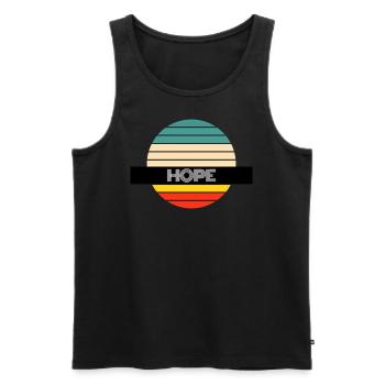 Hope - Männer Premium Bio Tank Top - Schwarz - Vorne - Michal (187cm)