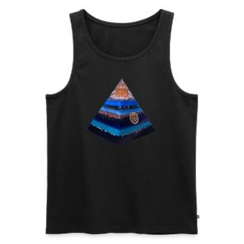 Runen Pyramide - Männer Premium Bio Tank Top - Schwarz - Vorne - AI Model Male 178 light (178cm)