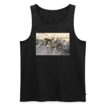 Yes, my Dear? - Männer Premium Bio Tank Top - Schwarz - Vorne - AI Model Male 178 light (178cm)