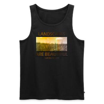Landscapes are Beautiful - Männer Premium Bio Tank Top - Schwarz - Vorne - Michal (187cm)