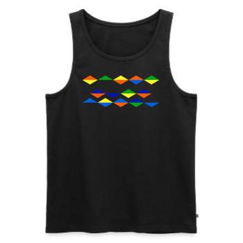 diamonds - Männer Premium Bio Tank Top - Schwarz - Vorne - AI Model Male 178 light (178cm)