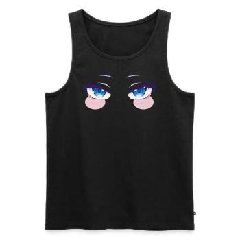 Blue Anime Eyes - Men's Premium Organic Tank Top - black - Front - Michal (187cm)