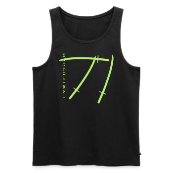 OP III: Santouryu - Style à trois épées - Débardeur bio Premium Homme - noir - Devant - AI Model Male 178 light (178cm)
