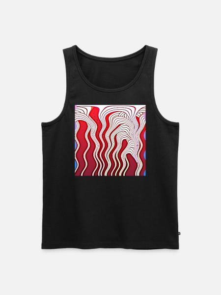 ROTER wasserfall - Männer Premium Bio Tank Top - Schwarz