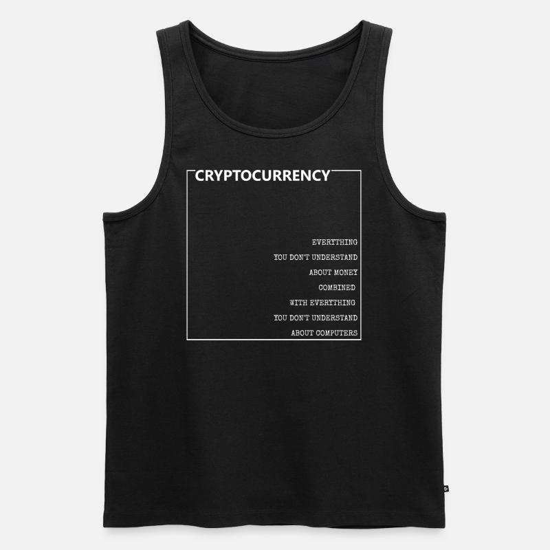 Cryptocurrency Description Funny white - Männer Premium Bio Tank Top - Schwarz