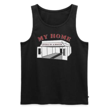 MY HOME LIVING IN A BOOTH Lackierer Lackierkabine - Männer Premium Bio Tank Top - Schwarz - Vorne - AI Model Male 178 light (178cm)
