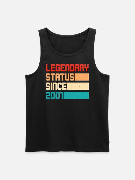 Legendärer Status seit 2001 - Männer Premium Bio Tank Top - Schwarz