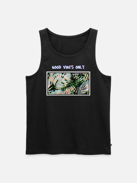 Good Vibes - Männer Premium Bio Tank Top - Schwarz