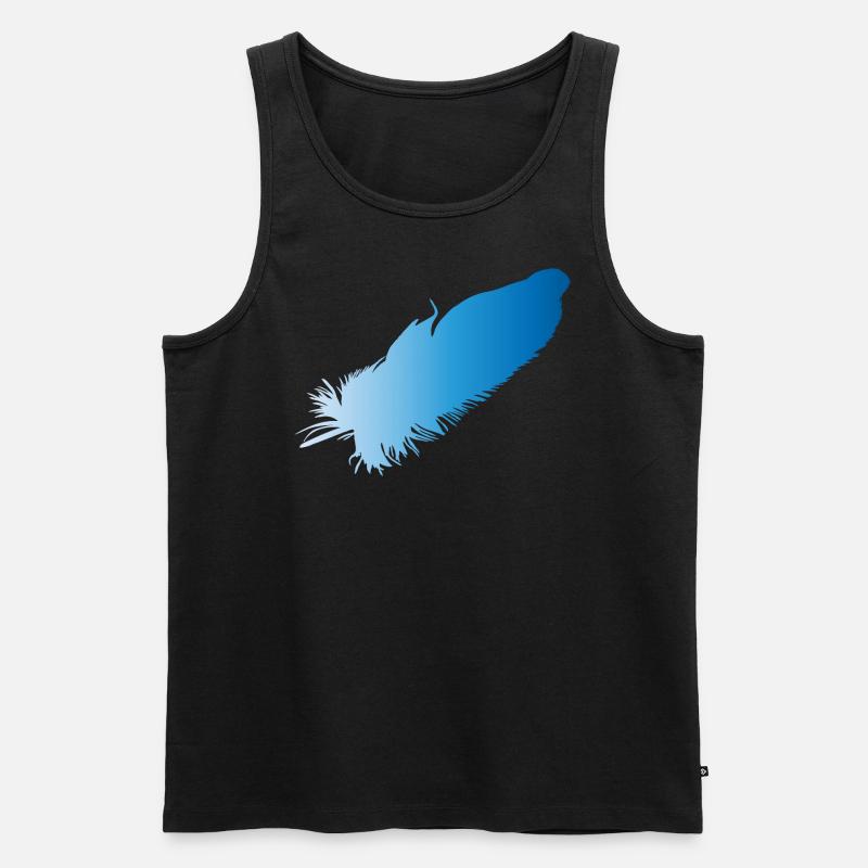 Feder - Männer Premium Bio Tank Top - Schwarz