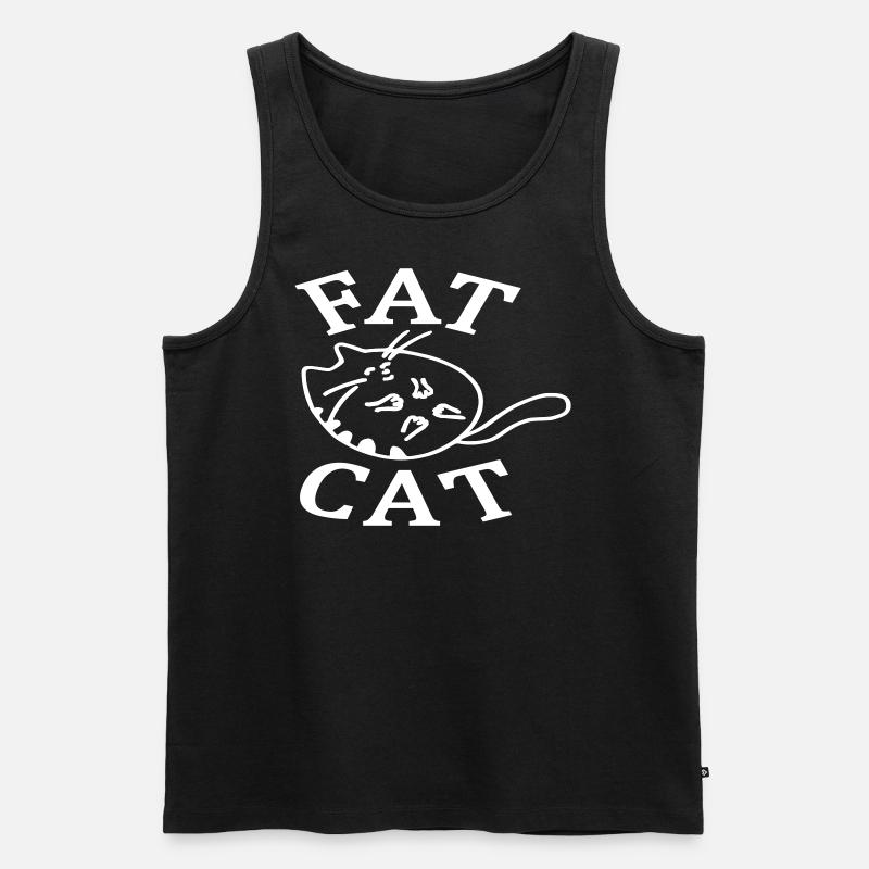 FatCat - Männer Premium Bio Tank Top - Schwarz