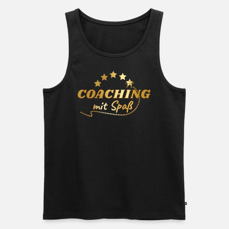 coaching mit spass - Männer Premium Bio Tank Top - Schwarz