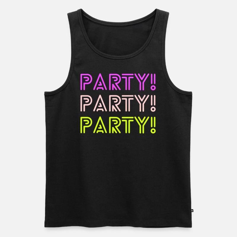 Partei! Partei! Partei! - Männer Premium Bio Tank Top - Schwarz