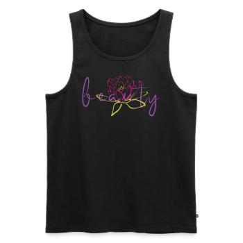 beauty - Männer Premium Bio Tank Top - Schwarz - Vorne - Michal (187cm)