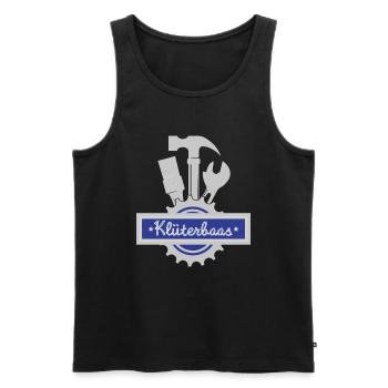 Klüterbaas- Für alle friesischen Tüftler - Männer Premium Bio Tank Top - Schwarz - Vorne - Michal (187cm)