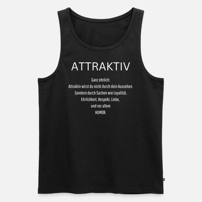 Attraktiv - Männer Premium Bio Tank Top - Schwarz