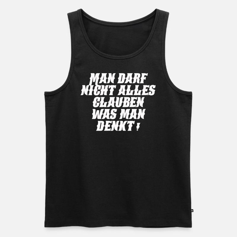 Glaube - Männer Premium Bio Tank Top - Schwarz