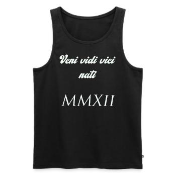 2012 - Männer Premium Bio Tank Top - Schwarz - Vorne - Michal (187cm)