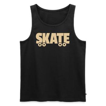 Roller Skating Art Men Women Skater Rollerskate - Men's Premium Organic Tank Top - black - Front - AI Model Male 178 light (178cm)