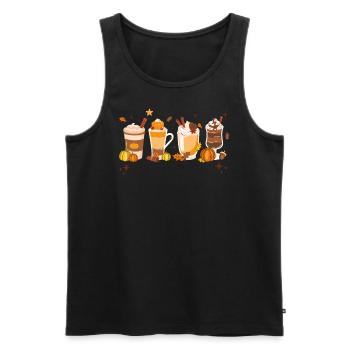 cofPumpkin Spice Latte Automne Café Automne Saison - Débardeur bio Premium Homme - noir - Devant - AI Model Male 178 light (178cm)