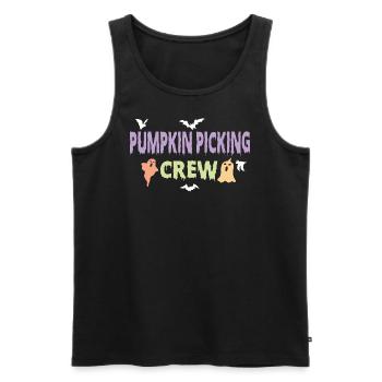 Pumpkin Picking Crew Halloween Matching - Männer Premium Bio Tank Top - Schwarz - Vorne - AI Model Male 178 light (178cm)