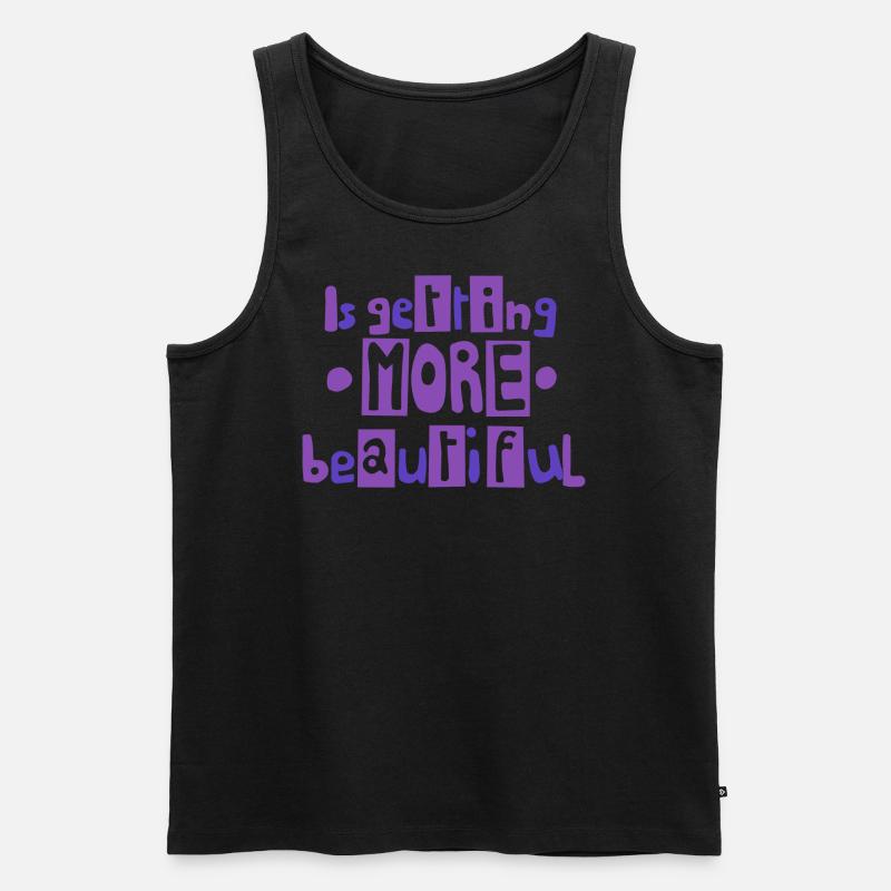 wird schöner - Männer Premium Bio Tank Top - Schwarz