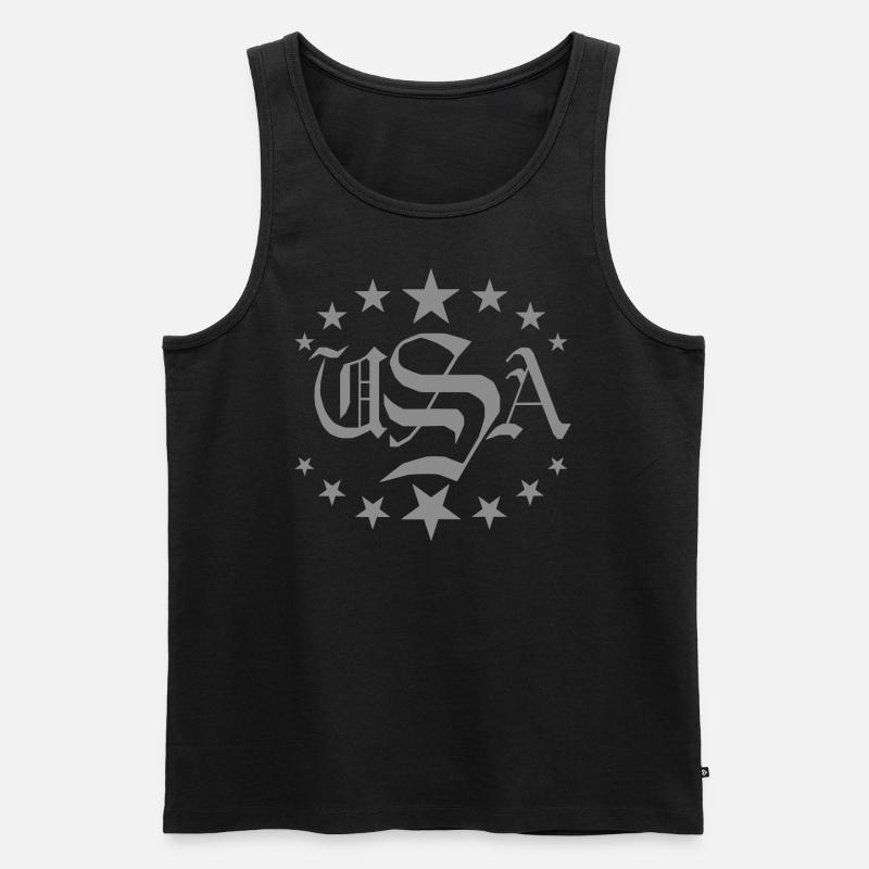 grey design - Männer Premium Bio Tank Top - Schwarz