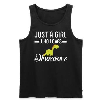 Dinosaurs 9 - Männer Premium Bio Tank Top - Schwarz - Vorne - Michal (187cm)