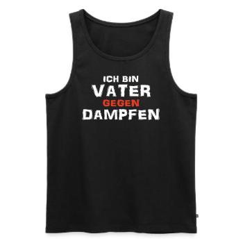 Ich bin Vater gegen Dampfen, Vaping, Rauchen - Männer Premium Bio Tank Top - Schwarz - Vorne - AI Model Male 178 light (178cm)