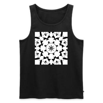 Flower of live - Männer Premium Bio Tank Top - Schwarz - Vorne - Michal (187cm)
