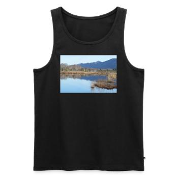 Chiemgau - Männer Premium Bio Tank Top - Schwarz - Vorne - Michal (187cm)