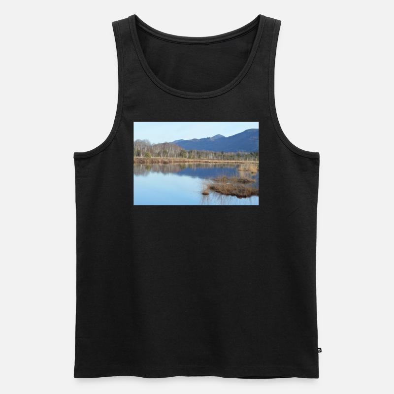 Chiemgau - Männer Premium Bio Tank Top - Schwarz