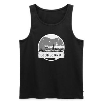 Ville de Ljubljana - Débardeur bio Premium Homme - noir - Devant - AI Model Male 178 light (178cm)