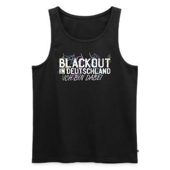blackout Deutschland Stromausfall Energiekrise - Männer Premium Bio Tank Top - Schwarz - Vorne - Michal (187cm)