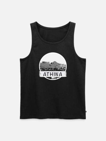 Athens City - Men's Premium Organic Tank Top - black