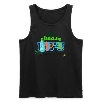 LIFE - Männer Premium Bio Tank Top - Schwarz - Vorne - AI Model Male 178 light (178cm)