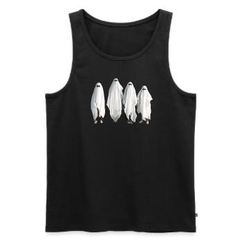 Ghost photo Friends group - Männer Premium Bio Tank Top - Schwarz - Vorne - AI Model Male 178 light (178cm)