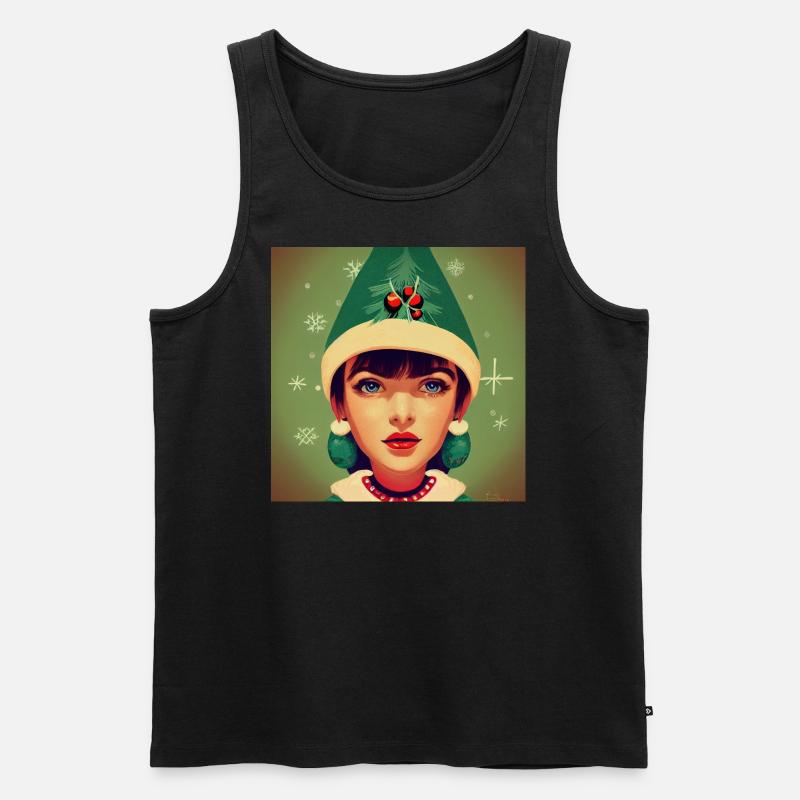 Elfenmädchen - Männer Premium Bio Tank Top - Schwarz