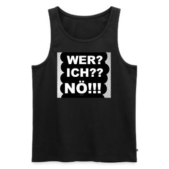 ZoffArt NÖ!!! - Männer Premium Bio Tank Top - Schwarz - Vorne - AI Model Male 178 light (178cm)
