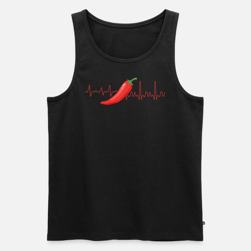 Chilischote - Männer Premium Bio Tank Top - Schwarz