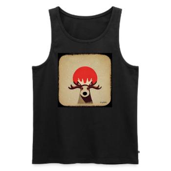 Rudolf - Männer Premium Bio Tank Top - Schwarz - Vorne - AI Model Male 178 light (178cm)