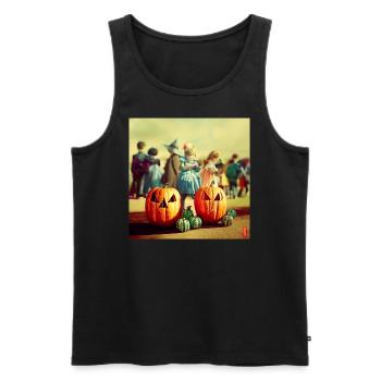 Halloween - Männer Premium Bio Tank Top - Schwarz - Vorne - AI Model Male 178 light (178cm)