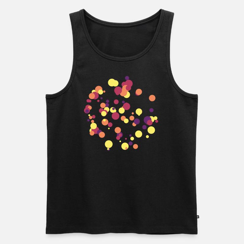 Abstrakte Kreise Muster - Männer Premium Bio Tank Top - Schwarz
