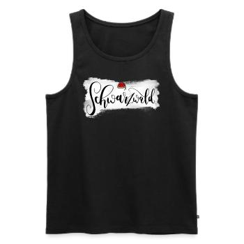 Schwarzwald mit Bollenhut, Geburtstagsgeschenk - Männer Premium Bio Tank Top - Schwarz - Vorne - AI Model Male 178 light (178cm)