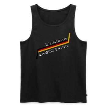 German Engineering - Männer Premium Bio Tank Top - Schwarz - Vorne - AI Model Male 178 light (178cm)