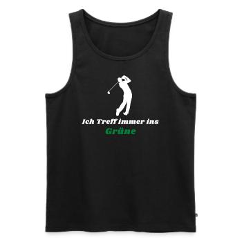 Golf Golfplatz ins grüne Geschenk - Männer Premium Bio Tank Top - Schwarz - Vorne - Michal (187cm)