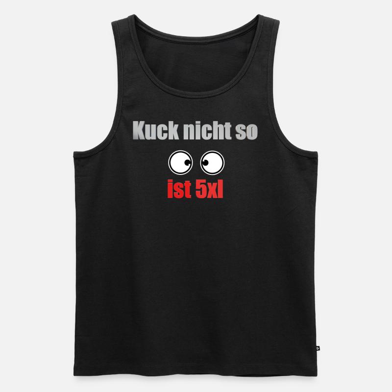 Kuck nicht mit augen - Männer Premium Bio Tank Top - Schwarz