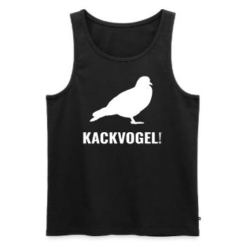 Kackvogel - Männer Premium Bio Tank Top - Schwarz - Vorne - Michal (187cm)