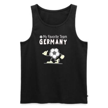Team Germany Soccer Fußball Fussball - Männer Premium Bio Tank Top - Schwarz - Vorne - Michal (187cm)